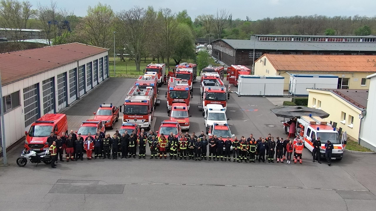 Löschverband Ost im Bereitstellungsraum