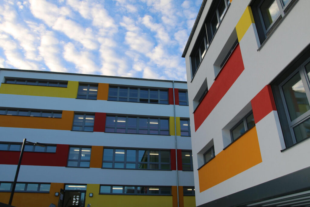 Eingangsbereich der sanierten Förderschule 'Pestalozzi'