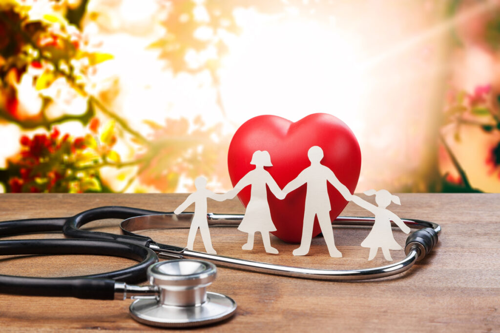 abstrakte Darstellung von Gesundheit und Familie