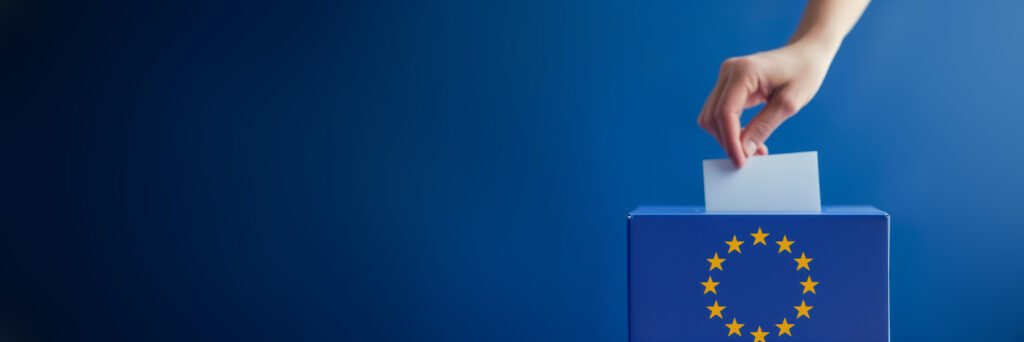 Motiv zur Europawahl 2024 mit Platz für eigenen Text und Layout