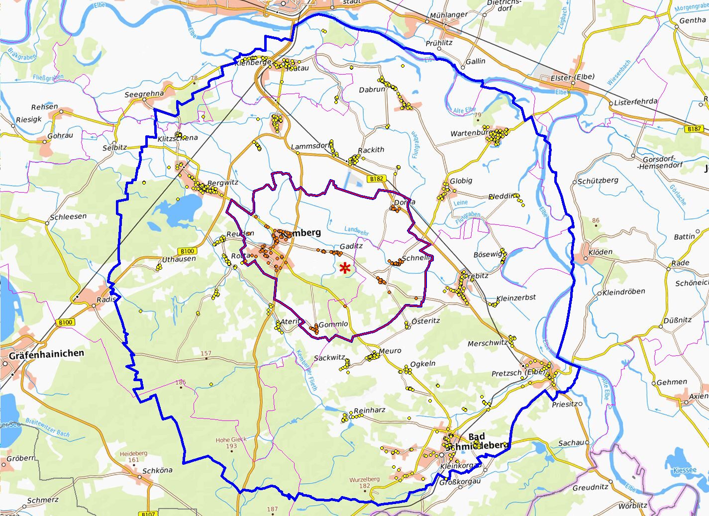 Überwachungs- und Schutzzone