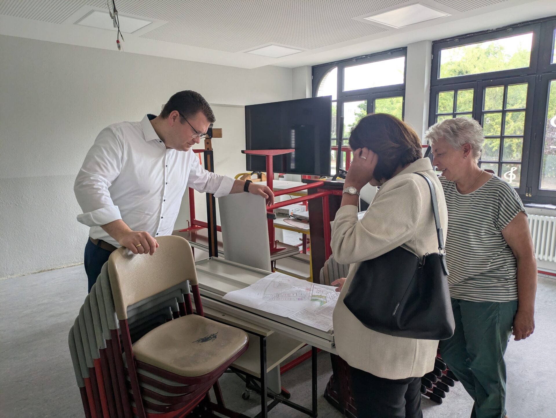Baustellenbesuch Hundertwasserschule