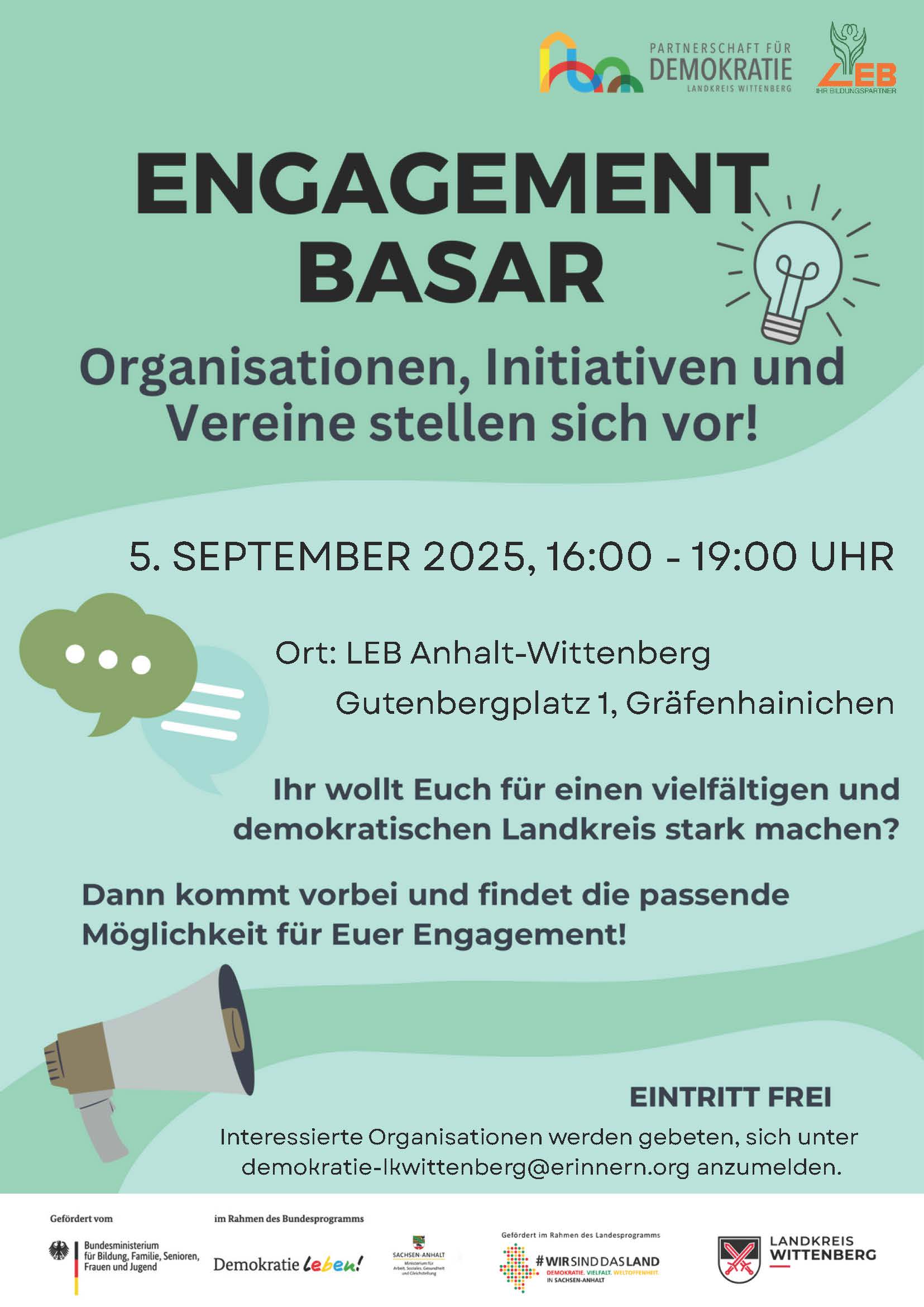 Ein Plakat mit den Veranstaltungsinformationen