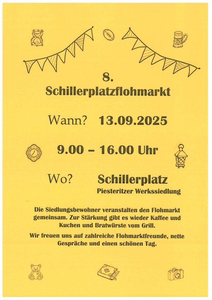 Plakat 8. Schillerplatzflohmarkt