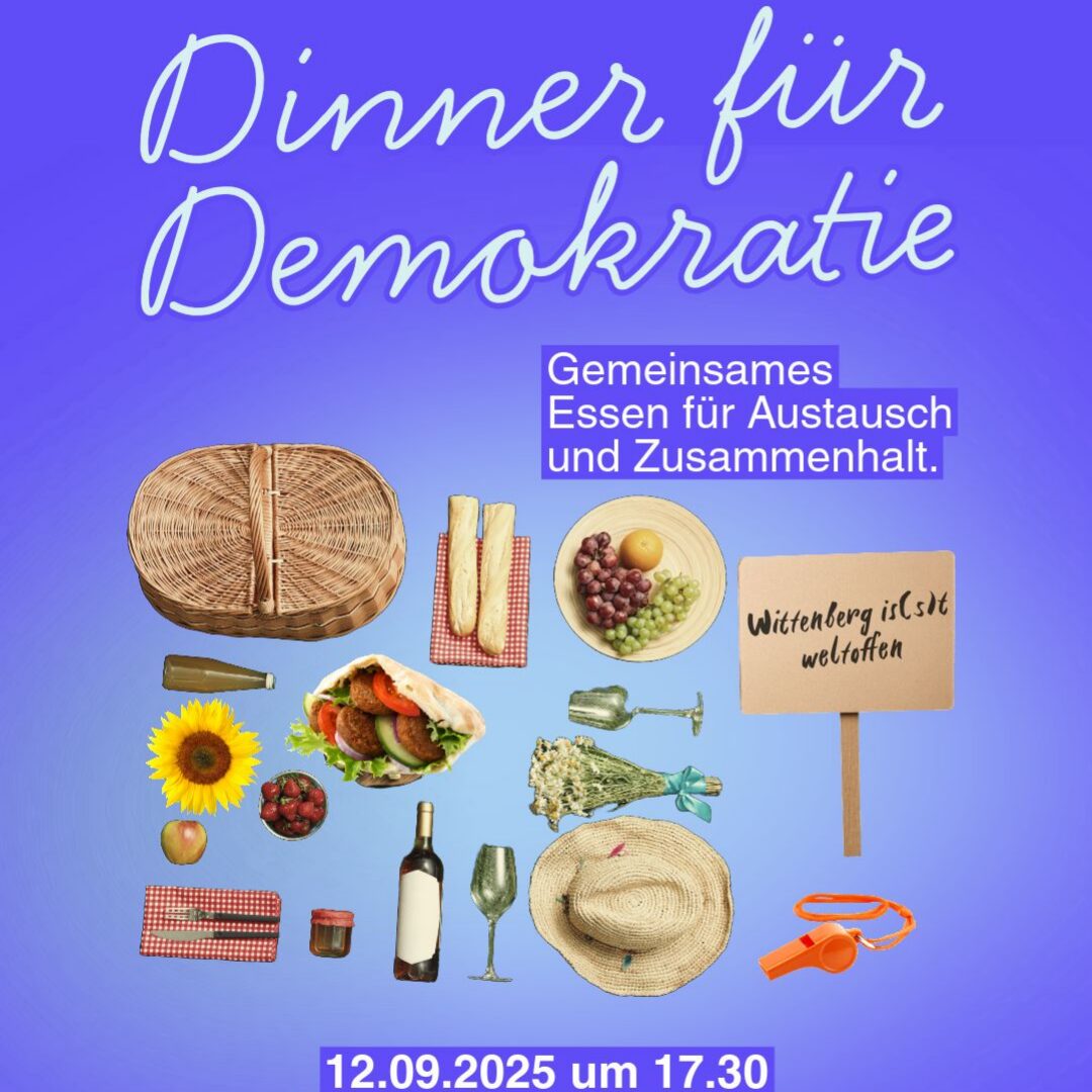 Plakat Dinner für Demokratie