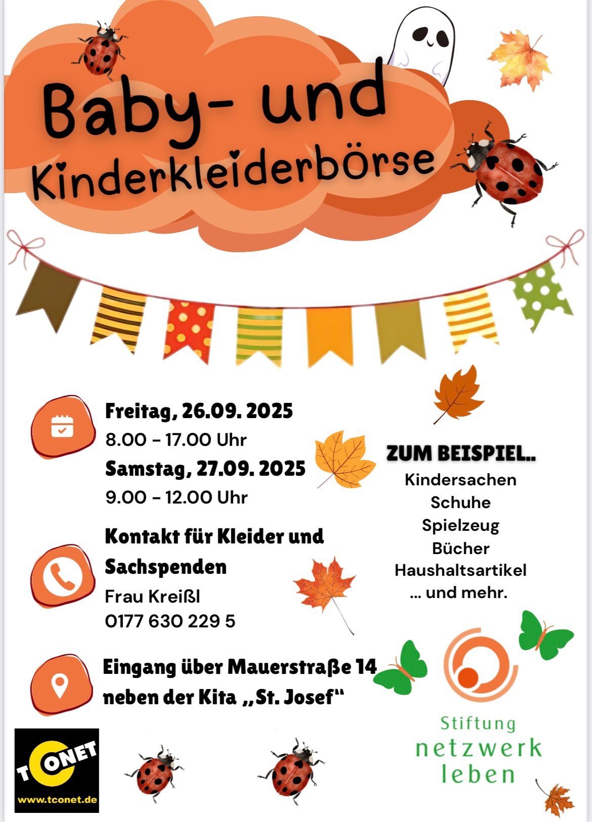 Baby- und Kinderkleiderbörse vom 26.9.-27.9.25