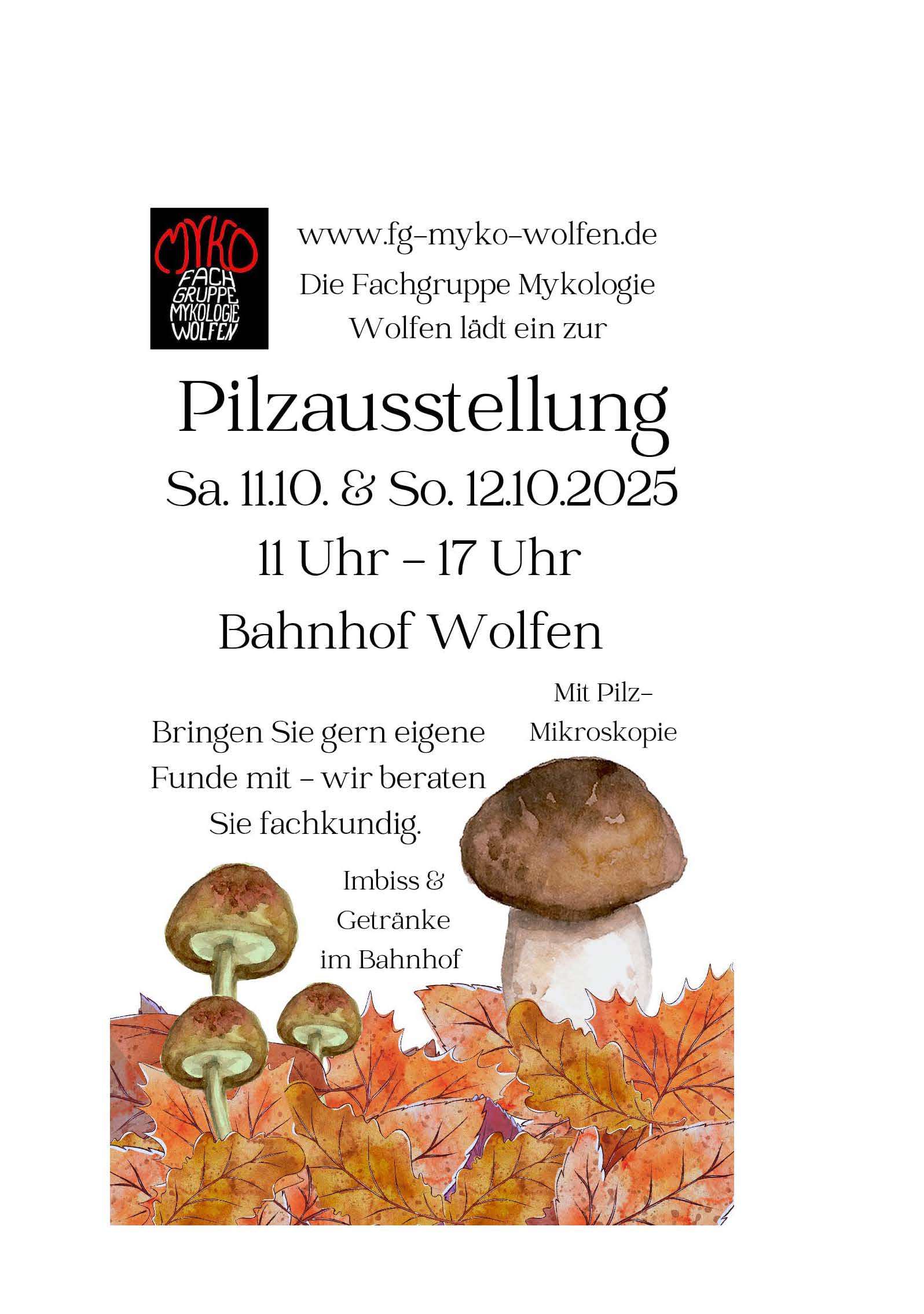 Plakat Pilzausstellung