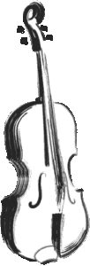 eine Violine dargestellt als Bleistiftzeichnung