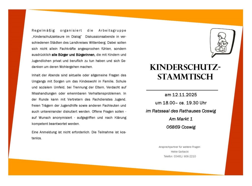Einladung zum Kinderschutzstammtisch