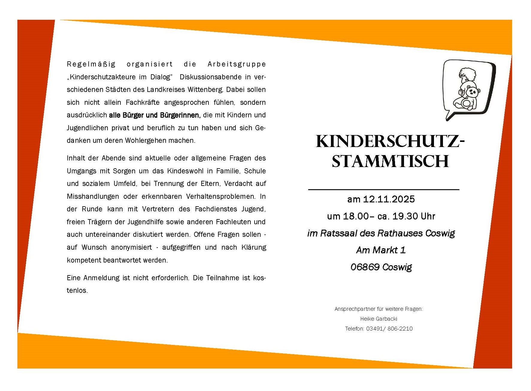 Einladung zum Kinderschutzstammtisch