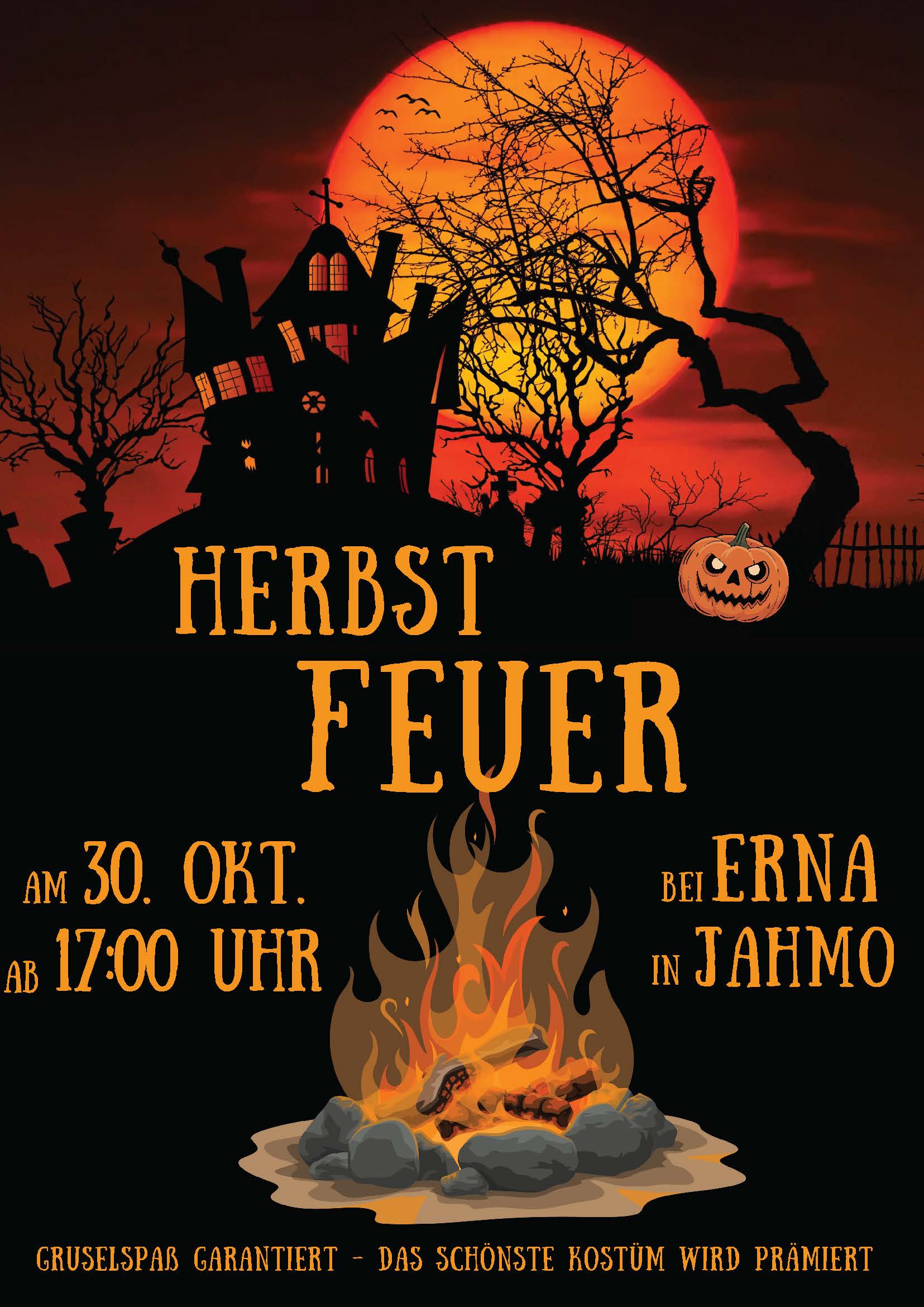 Herbstfeuer bei Erna in Jahmo