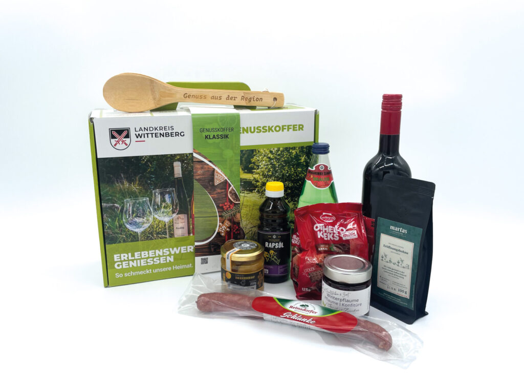 Genusskoffer Klassik mit 8 regionalen Produkten