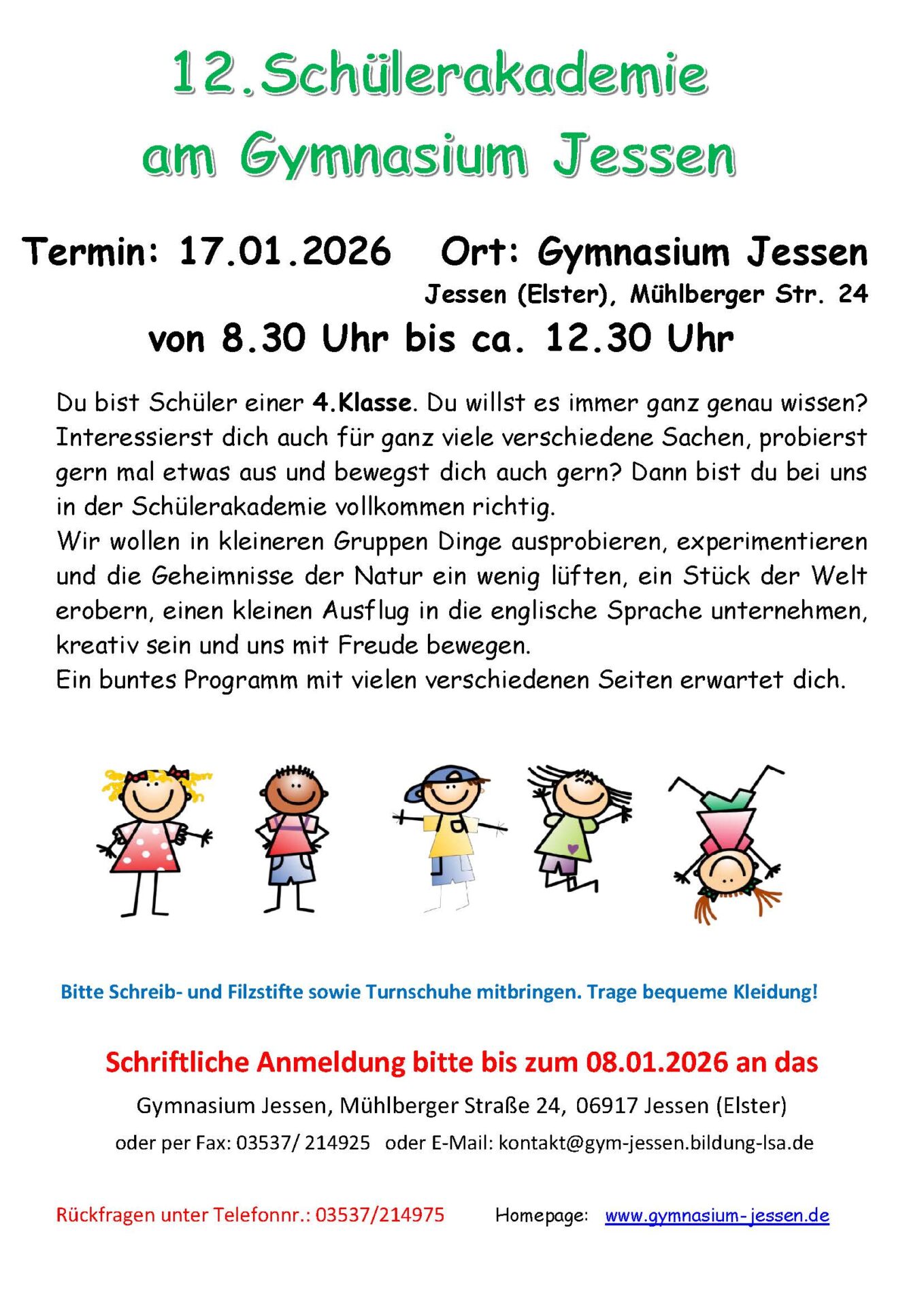 12. Schülerakademie am Gymnasium Jessen