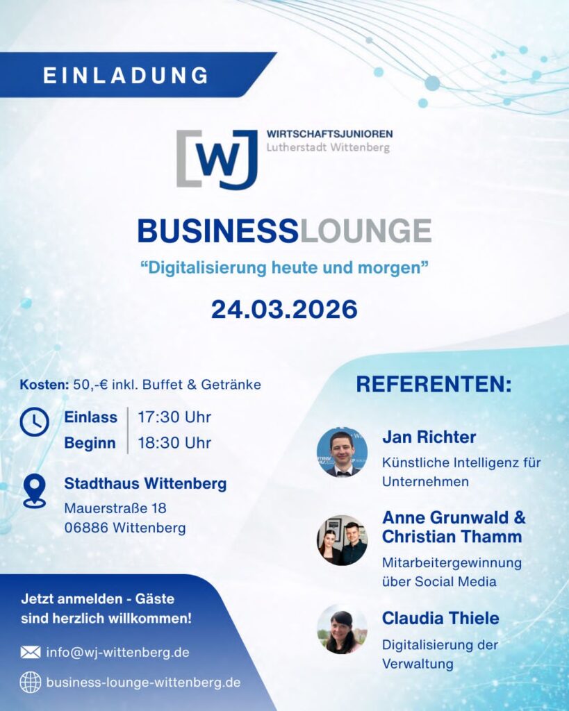 Einladung zur Businesslounge der Wirtschaftsjunioren