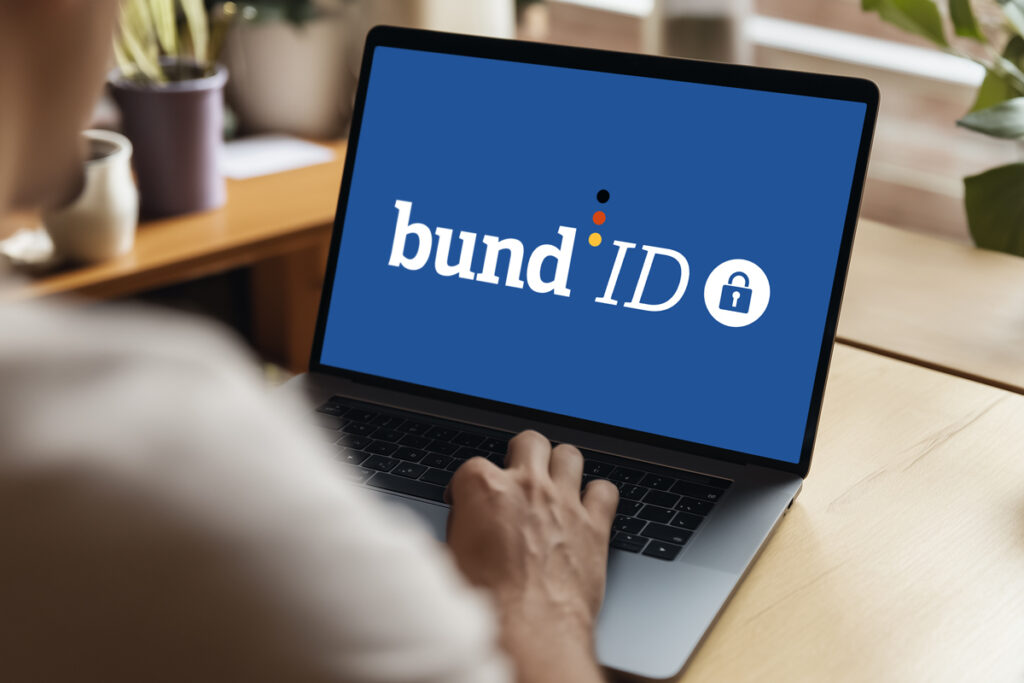 Laptop Webseite BundID