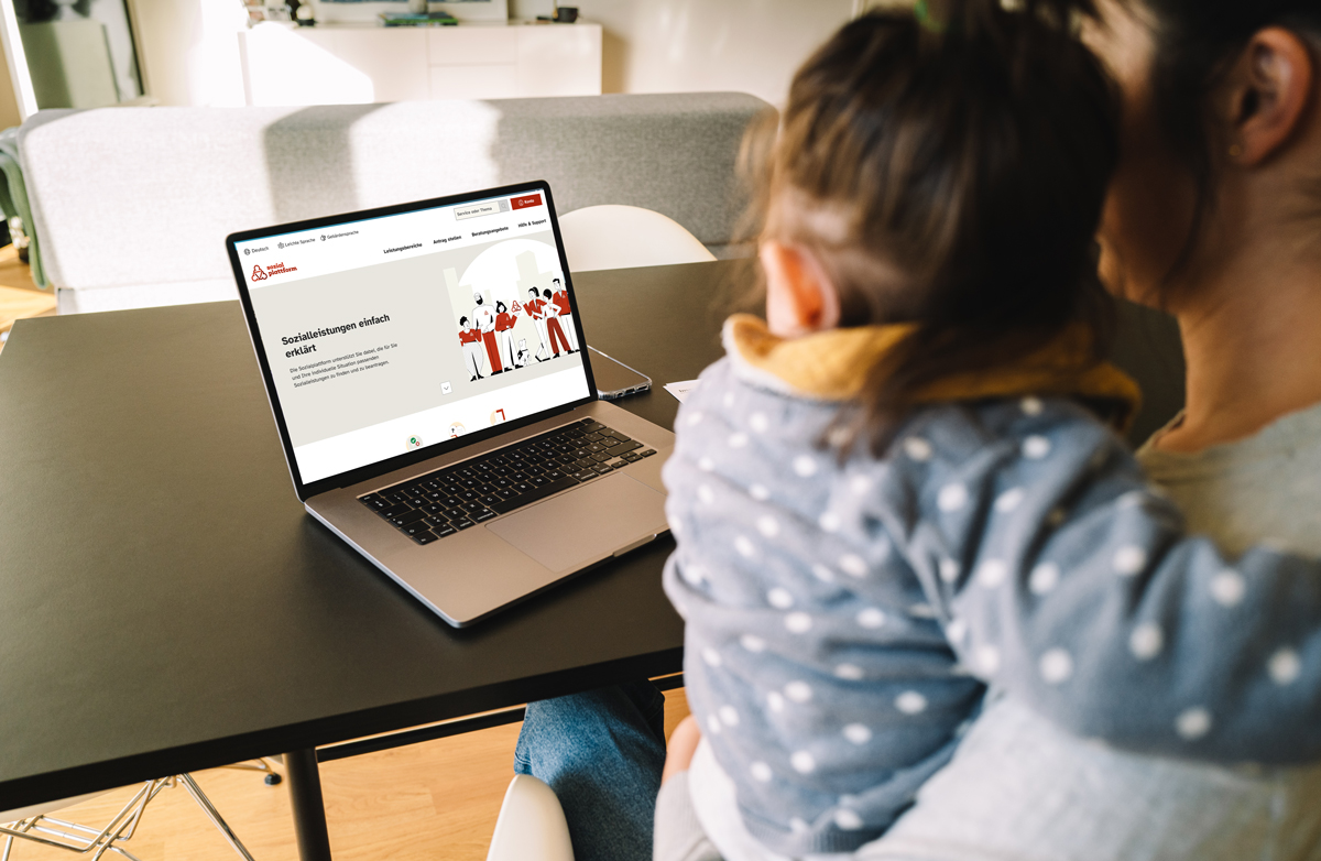 Familie online auf Sozialplattform