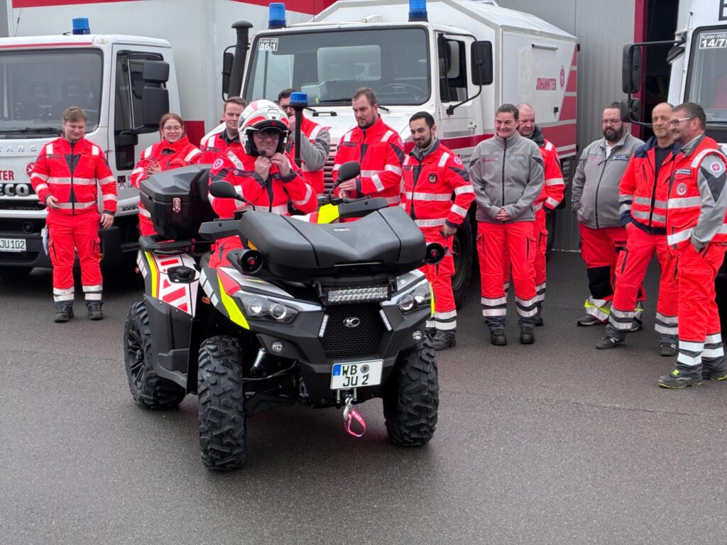 Die Schnell-Einsatz-Gruppe Behandlung und Transport Landkreis Wittenberg hat am Mittwoch ein neues Quad in den Fuhrpark aufgenommen.