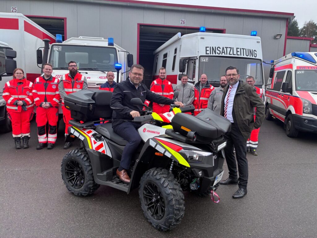 Die Schnell-Einsatz-Gruppe Behandlung und Transport Landkreis Wittenberg hat am Mittwoch ein neues Quad in den Fuhrpark aufgenommen.