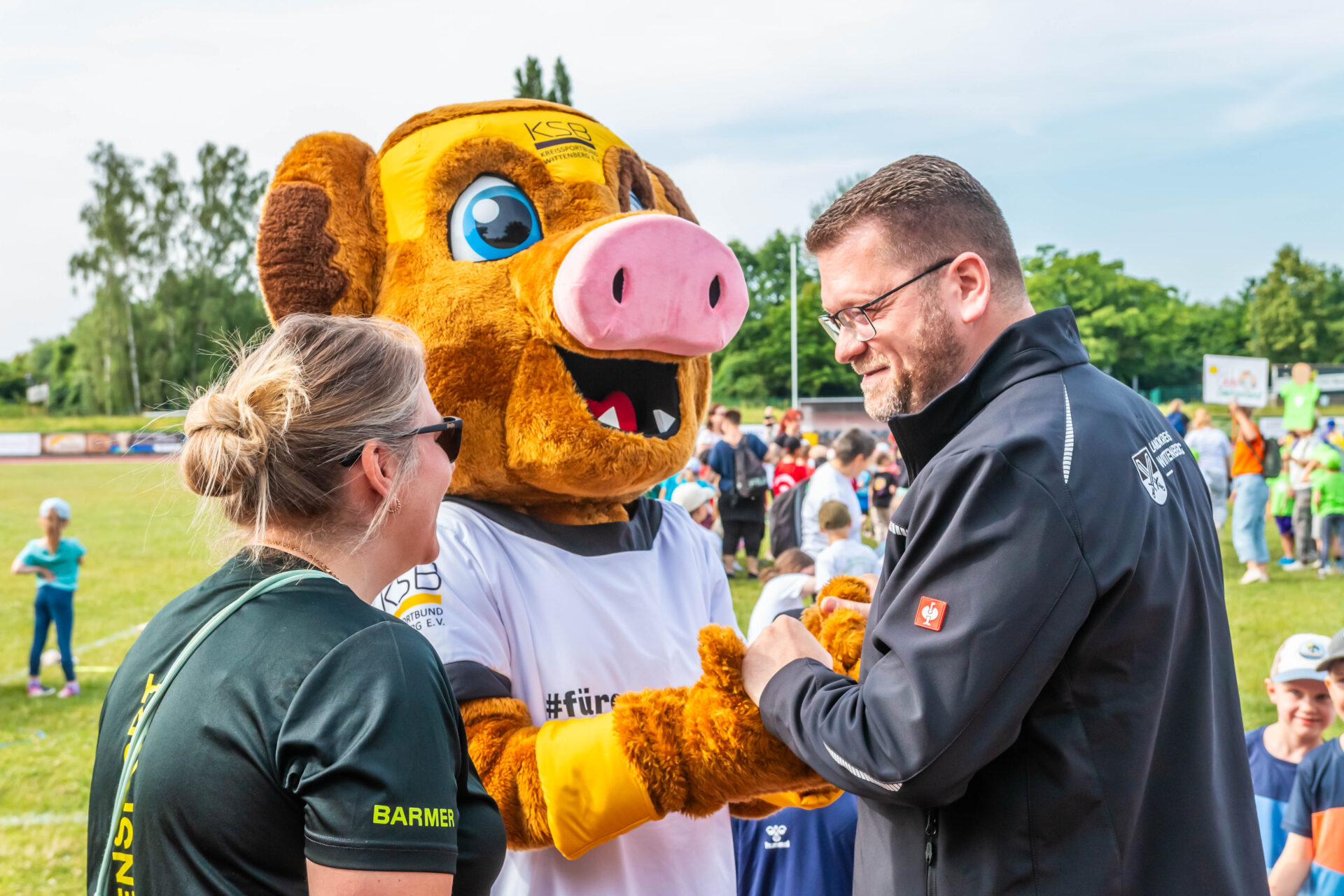 Über 500 Kinder aus den Vorschulklassen der Kindergärten im Landkreis Wittenberg kamen am Mittwoch, 17. Juni 2026, ins Arthur-Lambert-Stadtion zum Kita-Sportfest des Kreissportbundes Wittenberg.