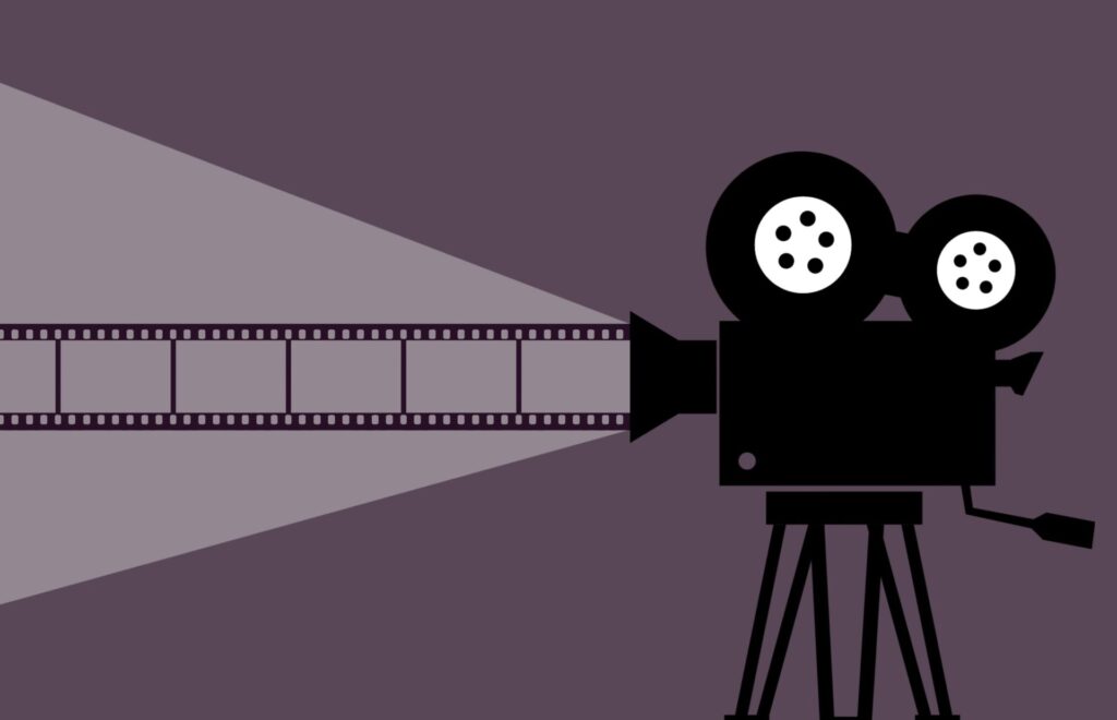 Grafik einer alten Filmkamera