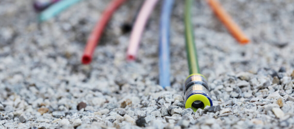Glasfaser Rohrverband beim Breitbandausbau