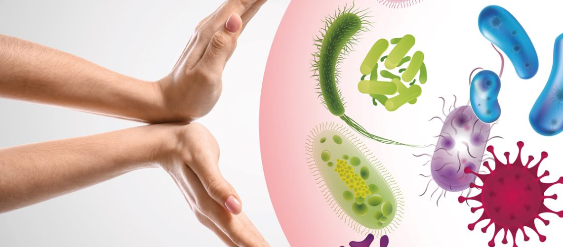 Hände halten Infektionen - Bakterien und Keime - auf