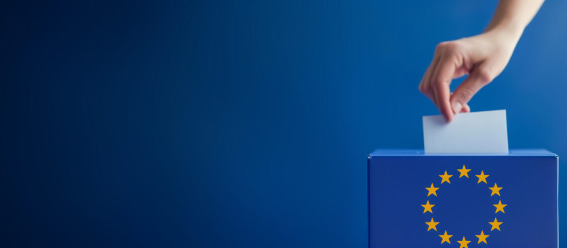 Motiv zur Europawahl 2024 mit Platz für eigenen Text und Layout