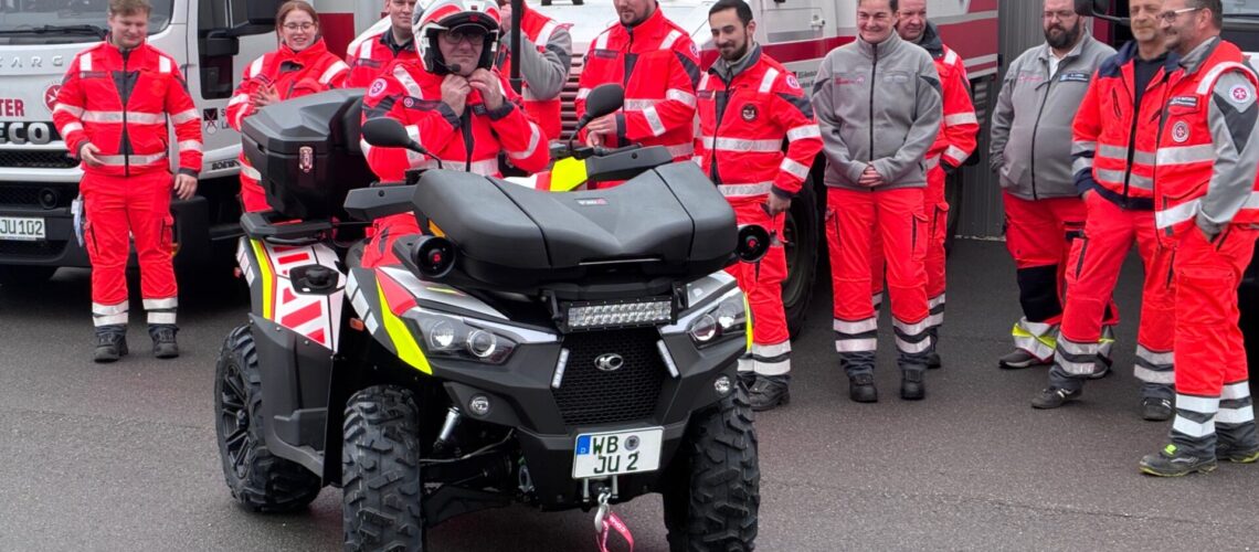 Die Schnell-Einsatz-Gruppe Behandlung und Transport Landkreis Wittenberg hat am Mittwoch ein neues Quad in den Fuhrpark aufgenommen.
