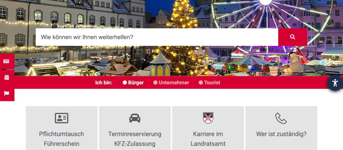 Screenshot Webseite Landkreis Wittenberg