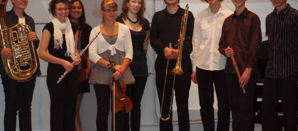 Auditorium maximum der Wittenberger Stiftung Leucorea zehn Schülerinnen und Schüler der Kreismusikschule